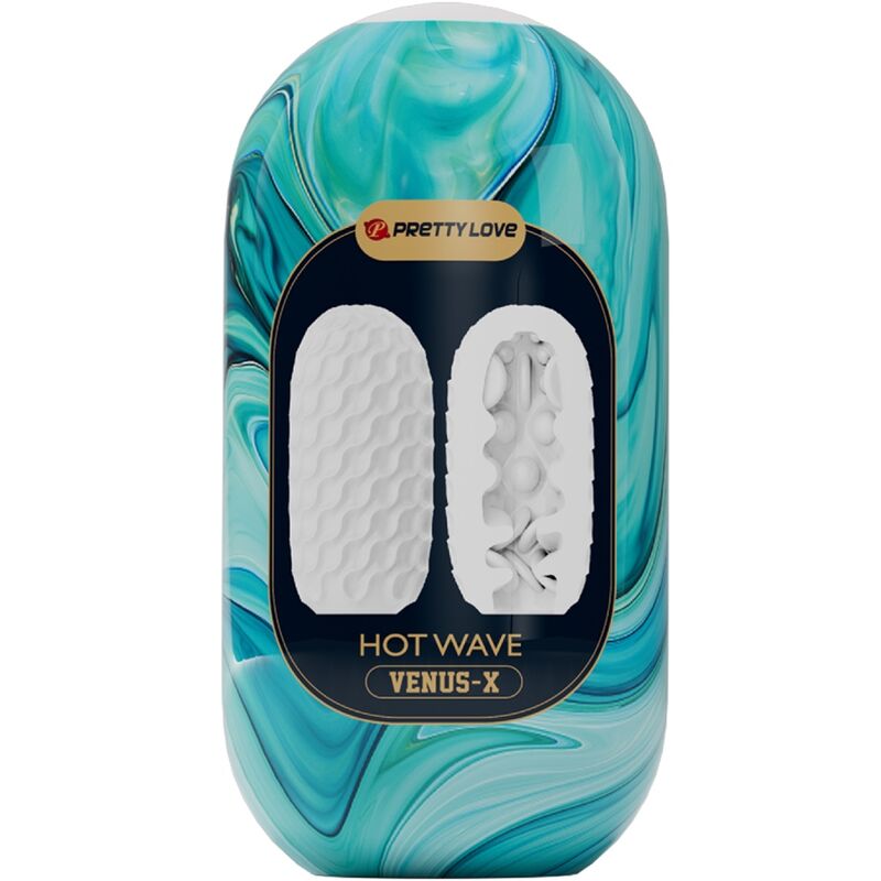 PRETTY LOVE - HOT WAVE SILICONE MALE MASTURBATOR WHITE - Amore24