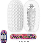 PRETTY LOVE - COQUETTISH BALLS SILICONE MALE MASTURBATOR WHITE - Amore24