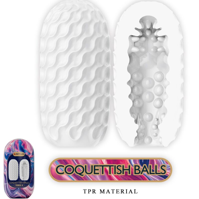 PRETTY LOVE - VENUS X 15 SILICONE MALE MASTURBATORS WHITE - Amore24