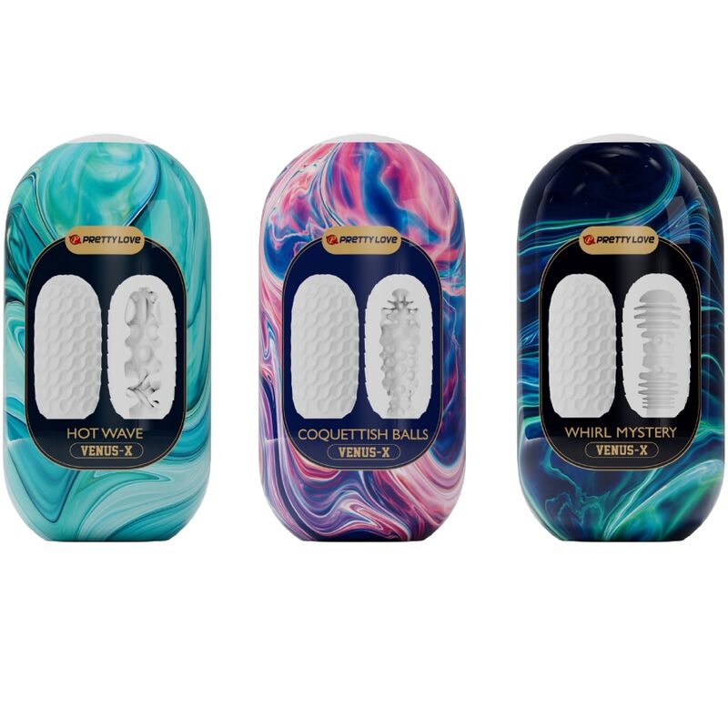 PRETTY LOVE - VENUS X 15 SILICONE MALE MASTURBATORS WHITE - Amore24