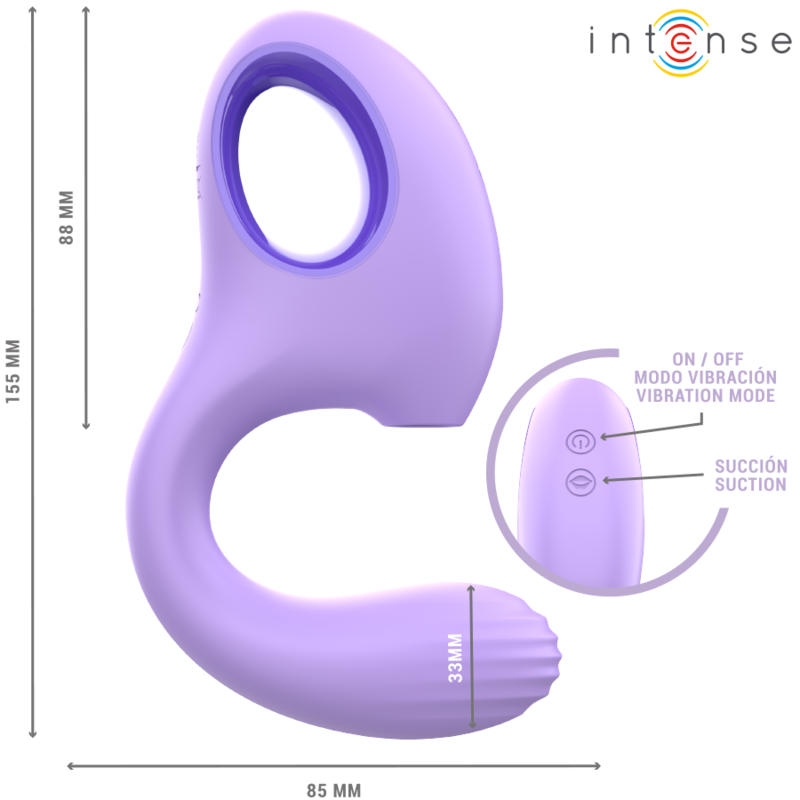 INTENSE - BAXTER VIBRATOR & STIMULATOR VIOLET - Amore24