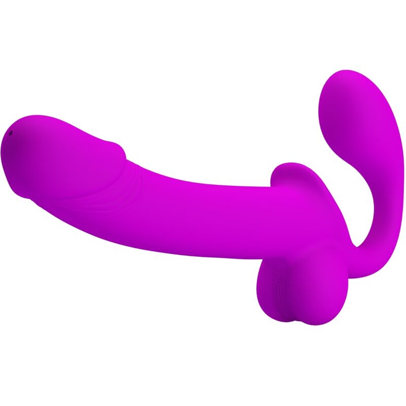 PRETTY LOVE - KELPIE DOUBLE STRAP-ON STIMULATOR PURPLE - Amore24