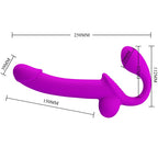 PRETTY LOVE - KELPIE DOUBLE STRAP-ON STIMULATOR PURPLE - Amore24