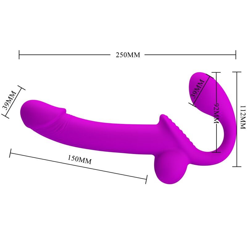 PRETTY LOVE - KELPIE DOUBLE STRAP-ON STIMULATOR PURPLE - Amore24