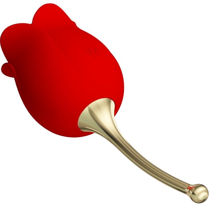 PRETTY LOVE - ROSE LOVER ROSE CLITORIS STIMULATOR 12 VIBRATIONS RED - Amore24