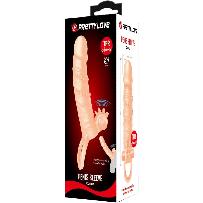 PRETTY LOVE - CONNOR PENIS SLEEVE + CLITORIS STIMULATOR FLESH - Amore24