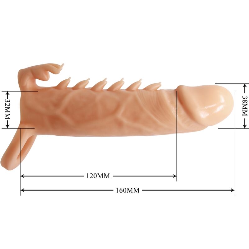 PRETTY LOVE - EMMIT PENIS SLEEVE + CLITORIS STIMULATOR FLESH - Amore24
