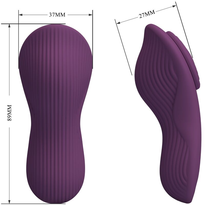 PRETTY LOVE - MANE LAY ON CLITORIS MASSAGER 10 VIBRATIONS REMOTE CONTROL PURPLE - Amore24