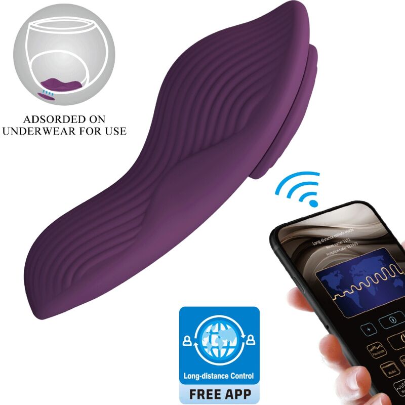 PRETTY LOVE - MANE LAY ON CLITORIS MASSAGER 10 VIBRATIONS REMOTE CONTROL PURPLE - Amore24