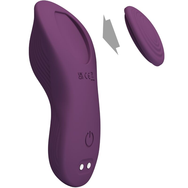 PRETTY LOVE - MANE LAY ON CLITORIS MASSAGER 10 VIBRATIONS REMOTE CONTROL PURPLE - Amore24