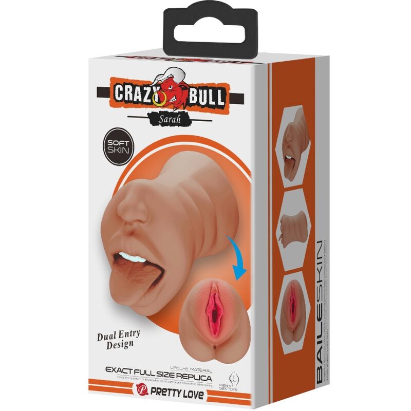 CRAZY BULL - SARAH DOUBLE MASTURBATOR MOUTH & VAGINA FLESH - Amore24