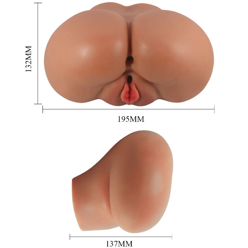 CRAZY BULL - LUNA VIBRATOR BUTT WITH REALISTIC VAGINA AND ANUS FLESH CONTROL REMOTO - Amore24