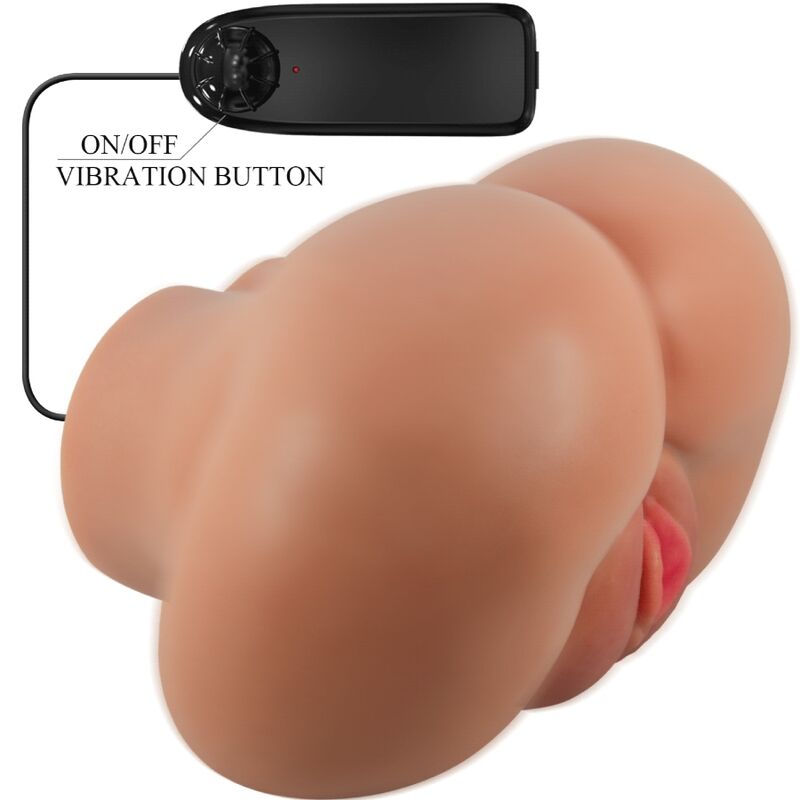 CRAZY BULL - LUNA VIBRATOR BUTT WITH REALISTIC VAGINA AND ANUS FLESH CONTROL REMOTO - Amore24