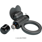 PRETTY LOVE - DEBONAIRE VIBRATING RING RABBIT 10 VIBRATIONS BLACK - Amore24
