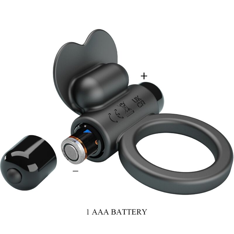 PRETTY LOVE - DEBONAIRE VIBRATING RING RABBIT 10 VIBRATIONS BLACK - Amore24