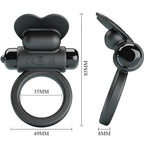 PRETTY LOVE - DEBONAIRE VIBRATING RING RABBIT 10 VIBRATIONS BLACK - Amore24