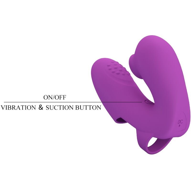PRETTY LOVE - ATHENA FINGER VIBRATOR WITH CLITORIS STIMULATOR PURPLE - Amore24