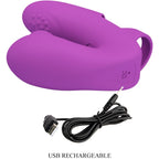 PRETTY LOVE - ATHENA FINGER VIBRATOR WITH CLITORIS STIMULATOR PURPLE - Amore24