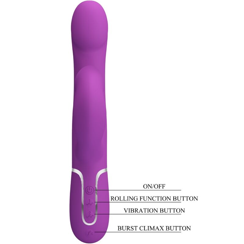 PRETTY LOVE - 4 IN 1 MULTIFUNCTION VIBRATOR & STIMULATOR PURPLE - Amore24