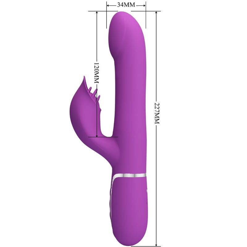 PRETTY LOVE - 4 IN 1 MULTIFUNCTION VIBRATOR & STIMULATOR PURPLE - Amore24