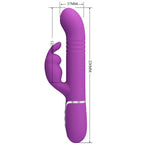 PRETTY LOVE - COALE 4 IN 1 MULTIFUNCTION RABBIT VIBRATOR  PURPLE - Amore24