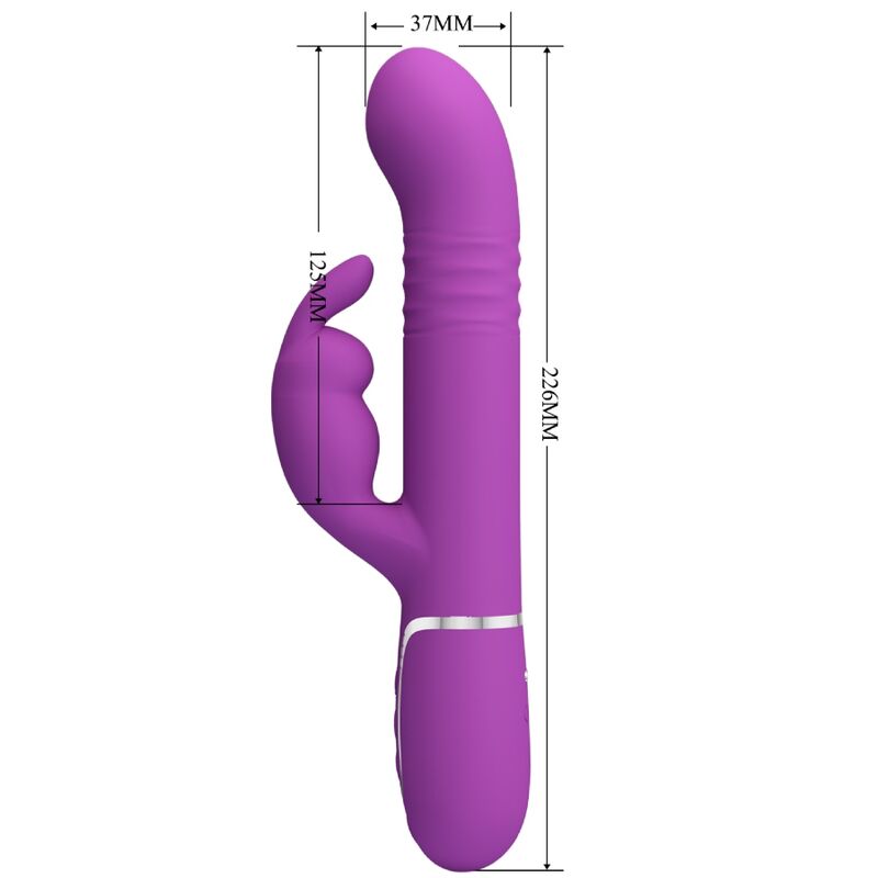 PRETTY LOVE - COALE 4 IN 1 MULTIFUNCTION RABBIT VIBRATOR  PURPLE - Amore24