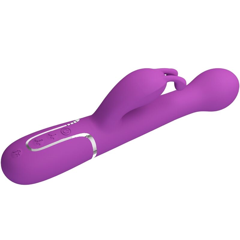 PRETTY LOVE - DEJON 3 IN 1 MULTIFUNCTION RABBIT VIBRATOR  PURPLE - Amore24