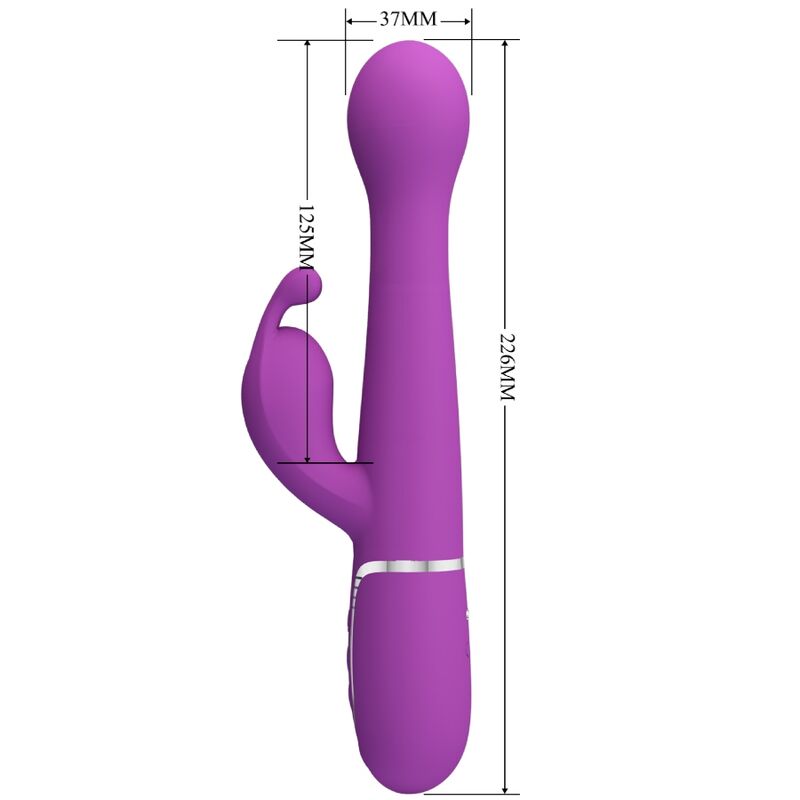 PRETTY LOVE - DEJON 3 IN 1 MULTIFUNCTION RABBIT VIBRATOR  PURPLE - Amore24