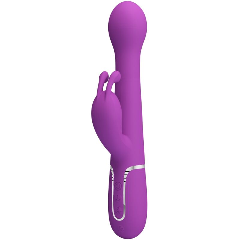 PRETTY LOVE - DEJON 3 IN 1 MULTIFUNCTION RABBIT VIBRATOR  PURPLE - Amore24