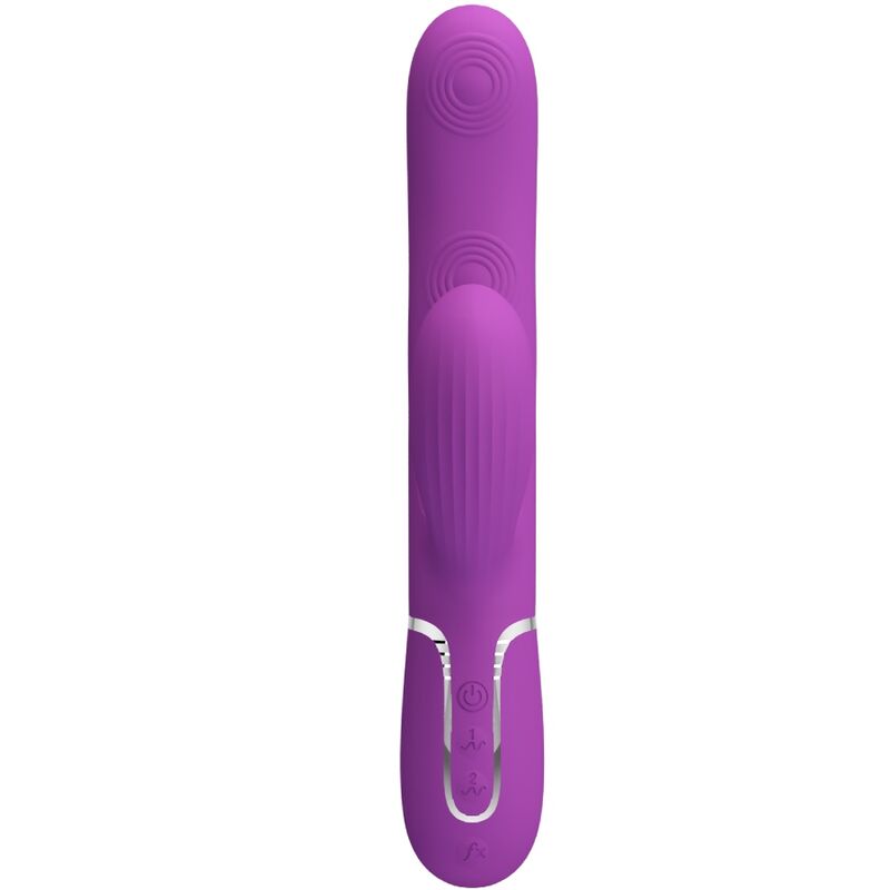PRETTY LOVE - PERLITA 3 IN 1 MULTIFUNCTION RABBIT VIBRATOR  PURPLE - Amore24