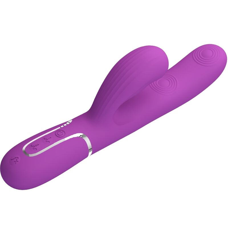PRETTY LOVE - PERLITA 3 IN 1 MULTIFUNCTION RABBIT VIBRATOR  PURPLE - Amore24