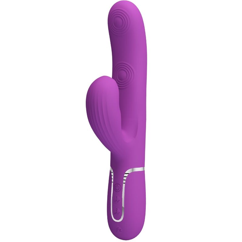 PRETTY LOVE - PERLITA 3 IN 1 MULTIFUNCTION RABBIT VIBRATOR  PURPLE - Amore24