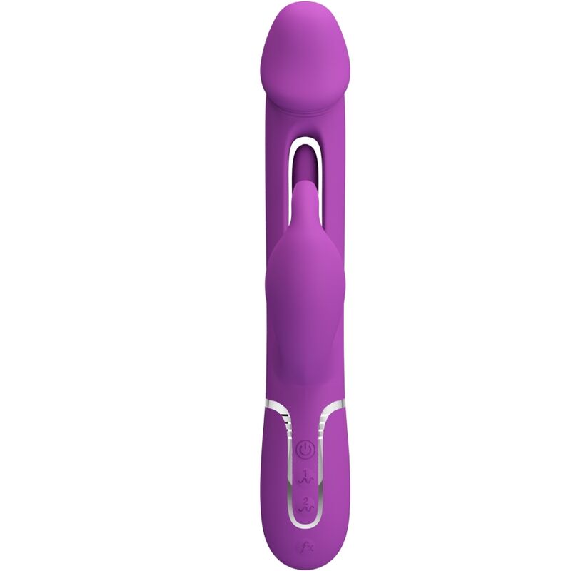 PRETTY LOVE - KAMPAS 3 IN 1 MULTIFUNCTION RABBIT VIBRATOR  PURPLE - Amore24