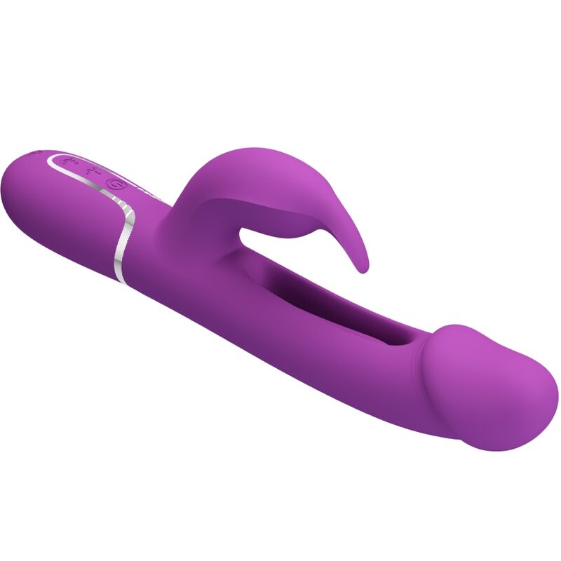 PRETTY LOVE - KAMPAS 3 IN 1 MULTIFUNCTION RABBIT VIBRATOR  PURPLE - Amore24