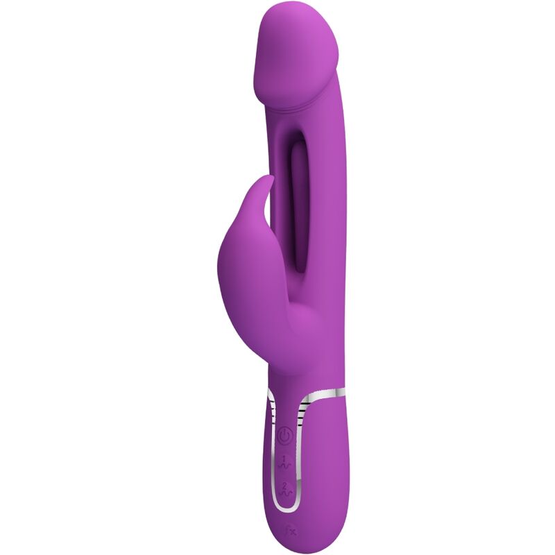 PRETTY LOVE - KAMPAS 3 IN 1 MULTIFUNCTION RABBIT VIBRATOR  PURPLE - Amore24