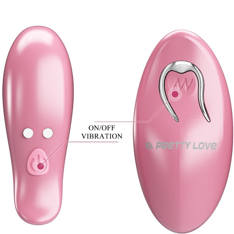 PRETTY LOVE - CAILEY NIPPLE CLAMPS 10 VIBRATIONS REMOTE CONTROL PINK - Amore24
