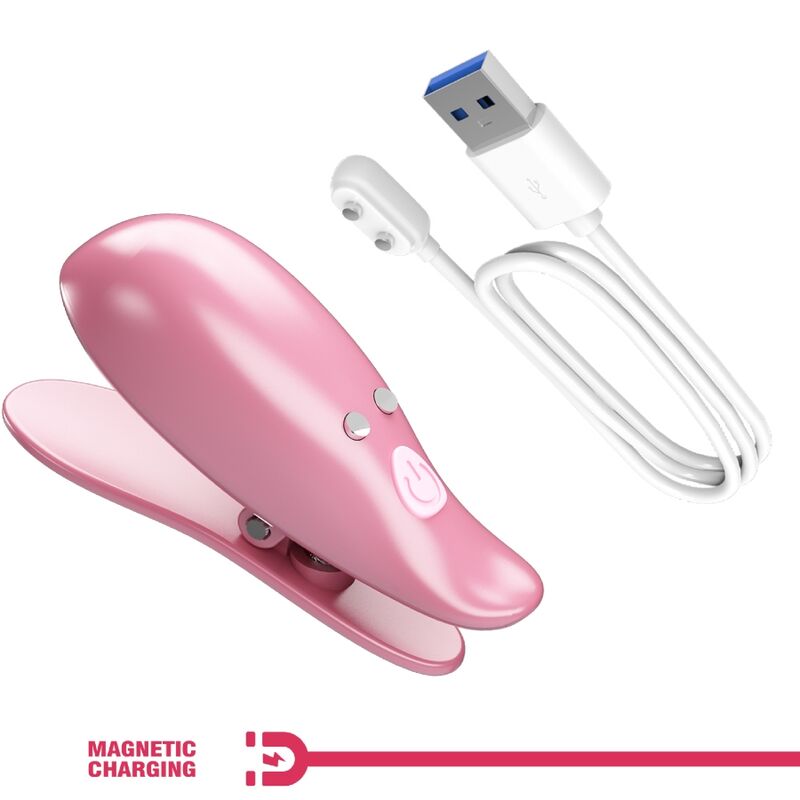 PRETTY LOVE - CAILEY NIPPLE CLAMPS 10 VIBRATIONS REMOTE CONTROL PINK - Amore24