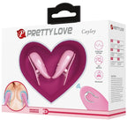 PRETTY LOVE - CAILEY NIPPLE CLAMPS 10 VIBRATIONS REMOTE CONTROL PINK - Amore24