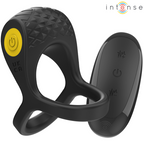INTENSE - ALEX VIBRATOR DOUBLE PENIS RING 10 VIBRATIONS BLACK - Amore24