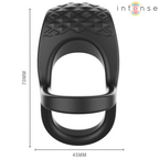 INTENSE - ALEX VIBRATOR DOUBLE PENIS RING 10 VIBRATIONS BLACK - Amore24