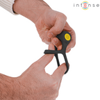 INTENSE - ALEX VIBRATOR DOUBLE PENIS RING 10 VIBRATIONS BLACK - Amore24