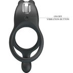 PRETTY LOVE - SETH DOUBLE VIBRATING RING RABBIT 7 VIBRATIONS BLACK - Amore24