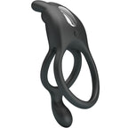 PRETTY LOVE - SETH DOUBLE VIBRATING RING RABBIT 7 VIBRATIONS BLACK - Amore24