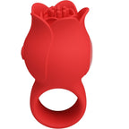 PRETTY LOVE - JAE ROSE SHAPED FINGER VIBRATOR 10 VIBRATIONS RED - Amore24