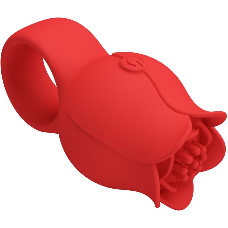 PRETTY LOVE - JAE ROSE SHAPED FINGER VIBRATOR 10 VIBRATIONS RED - Amore24