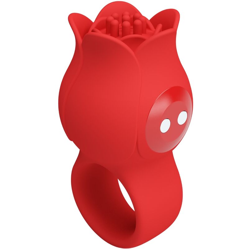 PRETTY LOVE - JAE ROSE SHAPED FINGER VIBRATOR 10 VIBRATIONS RED - Amore24