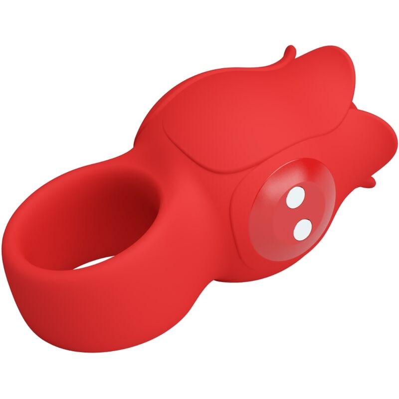 PRETTY LOVE - JAE ROSE SHAPED FINGER VIBRATOR 10 VIBRATIONS RED - Amore24