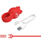 PRETTY LOVE - JAE ROSE SHAPED FINGER VIBRATOR 10 VIBRATIONS RED - Amore24