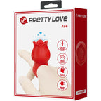 PRETTY LOVE - JAE ROSE SHAPED FINGER VIBRATOR 10 VIBRATIONS RED - Amore24