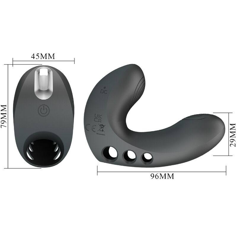 PRETTY LOVE - CAMELIA FINGER VIBRATOR 7 VIBRATIONS BLACK - Amore24